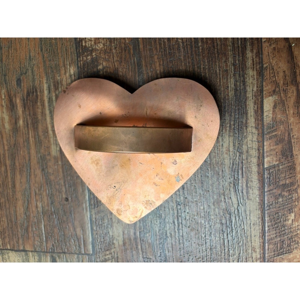 VTG Copper Heart Shaped Cookie Cutter Cape Cod Copper Works Orleans Mass 6"